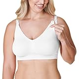 Bravado Designs Body Silk Nahtloser Still-BH zum Stillen, kabelloser Schwangerschafts-BH, Lily White - Nachhaltiger Stoff, X-Large
