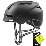 uvex urban planet - nachhaltiger Fahrradhelm für Damen und Herren - individuelle Größenanpassung - aus Recyclingmaterial - black matt - 58-61 cm