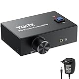 YGiTK Phono Vorverstärker M/M mit Lautstärkeregler und Netzschalter, Vorverstärker für Plattenspieler RCA Input & Output, Phono Preamp Plattenspieler-Vorverstärker mit Pegel mit DC 12V Netzteil