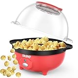 YASHE Popcornmaschine, 650 W Elektrische Rühr Popcorn Maker, 3 L Kapazität Popcorn Maschinen mit Antihaft-Beschichtung, Gesund & weniger Öl für Movie Nights Parties