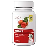 Raab Vitalfood Bio Acerola-Tabletten, 175 Stück, Vitamin C aus Acerola unterstützt die normale Funktion des Nerven- und Immunsystems, vegan, 88 g