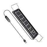 Générique USB LED Aquariumlicht, Vollspektrum Aquarienlicht mit ausziehbaren Halterungen, einstellbares Licht mit externem Controller | LED Aquarium Licht - S