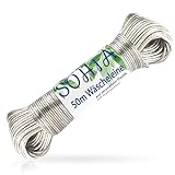 SOHFA 50m Wäscheleine mit Stahlkern - Made in Europe | Wäscheleine extra stark für Haushalt, Garten und Camping | ca. 3mm Stahl und 100% recycelter PVC Ummantelung