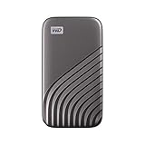 WD My Passport SSD 2 TB mobiler SSD Speicher (NVMe-Technologie, USB-C und USB 3.2 Gen-2 kompatibel, Lesen 1050 MB/s, Schreiben 1000 MB/s) Space-Grau