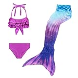 𝙈eerjung𝙛rauen𝙛losse, 𝙈eerjung𝙛rauen𝙛losse Mädchen Mit Bikini Set schwimm𝙛lossen kinder 𝙈eerjung𝙛rau 𝙈eerjung𝙛rauen Badeanzug 𝙈ono𝙛losse Bikinis Badekleid Badebekleidung 8-9 Jahre