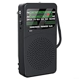 Radio, tragbares Digitalradio AM/FM/SW Radio, kompaktes Design mit leistungsstarkem 3-W-Lautsprecher, batteriebetrieben mit Stereo-Lautsprecher-Kopfhöreranschluss