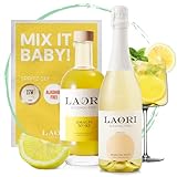 Laori Amalfi-Bundle alkoholfrei | 750 ml Sparkling White (Alkoholfreier Sekt) | 500 ml Amalfi No 3 (Alkoholfreier Limoncello) | Perfekt für Limoncello Spritz & alkoholfreie Cocktails