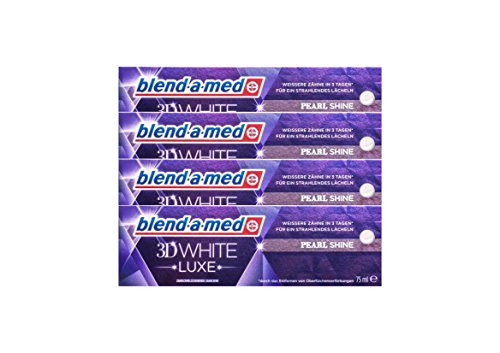 4x blend-a-med 3DWhite Luxe Perlenglanz Pearl Shine Zahnpasta 75 ml