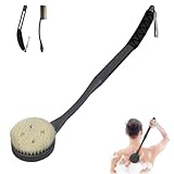 Rückenbürste Dusche, 52 cm BadebüRste Mit Langem Stiel, Gebogene Griff Rückenbürste Zum Duschen äLtere Und Behinderte Menschen, eingeschränkte Mobilität, gefrorene Schultern, Optimale Rückenpflege