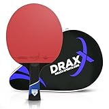 DRAXX Sports Tischtennisschläger 7 Sterne | Professioneller Carbon-Schläger für unvergleichliche Kontrolle, Spin und Power | Ultra-Leicht, 175g | 2mm Schwamm & Hochleistungsbelag