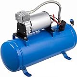 Mophorn Luftkompressor, 6 l, Kompressor, 12 V, tragbar, Mini-Kompressor, Blau