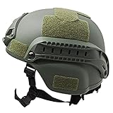 Schneller Helm gepolstert 56 cm 60cm kostenloser Größe Airsoft Helm Paintball Helm Einstellbarer Seiten NVG Mount Protective Bump Helm für die Jagdgrün