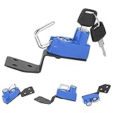 Aluminiumlegierung Anti -Theft -Helm -Helm -Schloss Stilvoll und Praktisch für Z800 ZR800, Rote Helmschloss für Motorradfahrer (BLUE)