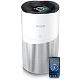 Brandson - Luftreiniger Allergiker 90m² - Preisträger 2025 - CADR 402 m³ - Air Purifier - Smart Home mit App - 4 Filterstufen HEPA Aktivkohle – Tierhaare Pollen Staub Schimmel Viren Raucherzimmer