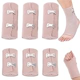 vcsjw Elastischer Verband 6 Rollen, 2 Größen, Metallclips, Elastische Mullbinden, Knie und Handgelenke