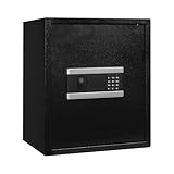 Safe Tresor für Zuhause, Digitaler Sicherheitssafe, Elektronischer Safe mit Zahlenschloss & Schlüssel, Tresor mit Intelligentes Alarmsystem, für Schmuck, Geld, Wertsachen, 38 cm x 31 cm x 45 cm