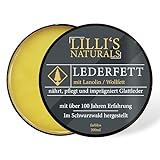Lillis Naturals Lederfett farblos mit Lanolin (Wollfett) für Schuhe Sattel Jacke Gürtel 200ml