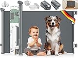 KIDIZ® Treppenschutzgitter Türschutzgitter ausziehbar bis 140cm | kindersicheres Treppengitter für Babys & Haustiere | Schutzgitter für Treppen & Türen Absperrgitter inkl. Bodenanker & Montagezubehör
