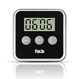 FanJu FJ231 Eieruhr Digital Küchentimer, Kitchen Timer with Big Display/Lauter Alarm/Magnetischer Rückseite/Einklappbarer Ständer/Einfache Bedienung Mini Countdown Alarm