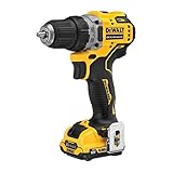 Dewalt 12 Volt Akku Bohrschrauber DCD701D2 (bürstenloser Motor, 15-Stufen Drehmomenteinstellung, 2-Gang Vollmetallgetriebe, inkl. 2x 12V 2 Ah Li-Ion Akkus, Ladegerät, Gürtelclip, T-STAK Box)
