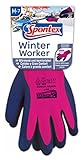 Spontex Winter Worker Handschuhe, Arbeitshandschuhe mit Innenfütterung für hohen Kälteschutz, mit Latexbeschichtung, Größe M, 1 Paar