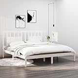 MOBCANT Massivholzbett, Betten Bettsystem Futonbett Bettstütze Geeignet für Wohnungen Hotel Schlafzimmer Gästezimmer Weiß 180x200 cm