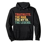 Triathlete Man Myth Legend Training Triathlonrad Triathlon Pullover Hoodie