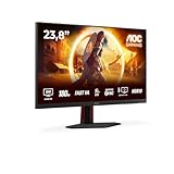 AOC Gaming Q24G2A - 24 Zoll Quad HD Monitor, 180 Hz, 1 ms, G-Sync comp., HDR10 (2560x1440, 2X HDMI 2.0, 1x DisplayPort 1.4) schwarz-rot