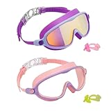 Renchey Schwimmbrille - Schwimmbrille Kinder Pool Brille | Anti-Beschlag Dichte Mit Nasensteg UV-Schutz Für Schwimmen Schnorcheln Pool Kinder Jugendliche