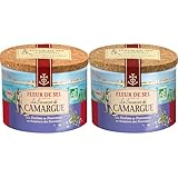 Le Saunier de Camargue Fleur De-Sel Kräuter Provence in 125 g Dose, Premium Meersalz aus Süd-Frankreich, Ideal zum Verfeinern von Gerichten (Packung mit 2)