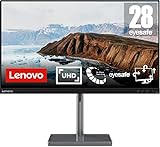 Lenovo L28u-35 | 28' 4K UHD Monitor | 3840x2160 | 60Hz | 300 nits | 4ms Reaktionszeit | HDMI | DisplayPort | AMD Radeon FreeSync | höhenverstellbar | schwarz