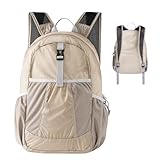 Faltbarer Rucksack für Reisen, faltbarer Reiseflugzeug, leichter Organizer, Tagesrucksack für Männer, Frauen, Teenager, Jungen, Mädchen, Jugendliche, khaki, Refer to description