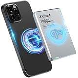 10000mAh für Magsafe Powerbank, Qi2 Certified, 14.3CM Ultra Slim Mini Qi2 Wireless Power Bank, 20W Quick Charge USB C Qi2 External Mobile Phone Batteries für iPhone 16/15/14/13/12, Alloy-Design, Grau