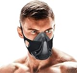 Trainingsmaske, Workout-Maske, 24 Stufen Atemwiderstand, verbessert die Lungenkapazität und Ausdauer, für Laufen, Cardio, Radfahren, Fitnessstudio, Einheitsgröße