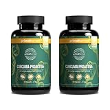 Primal Harvest® Curcuma Curcuma Extrakt mit BioPerine® Bio-Kurkuma-Pulver 95% Curcuminoide Laborgeprüft 2er-Pack (120 Kapseln)