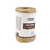 D.RECT 50m Jute-Schnur Natur Braun Jute-Kordel | Packschnur Geschenk-Band Bastelschnur Dekokordel | 2mm Dicke | Für: Verpackung, DIY Kunst-Handwerk, Floristik, Dekoration