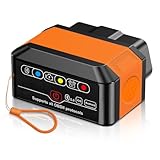 LHYNEE Bluetooth 5.0 OBD2 Diagnosegerät, Diagnosegerät Auto OBD 2 Adapter für alle Fahrzeuge, OBD-II Diagnosewerkzeuge für iOS, Android und Windows - Auslesegerät mit vollen OBD2 Systemen