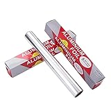 SAFIGLE 3 Rollen Backpackungspapier backen Braten Grill drinnen wickeln Alufolie handelsübliche Aluminiumfolie Schokoladenverpackungsfolie Bonbonverpackungen aus Aluminiumfolie Küchenfolie