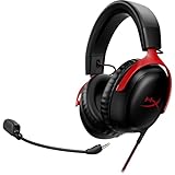 HyperX Cloud III – Kabelgebundenes Gaming-Headset, PC, PS5, Xbox Series X|S, abgewinkelte 53mm-Treiber, DTS, Memory-Schaum, Stabiler Rahmen, ultraklares 10mm-Mikrofon, USB-C, USB-A, 3,5mm