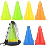 TNOMSNO Markierungskegel Fussball, 18cm Hütchen Kinder Pylonen Markierungskegel Durabile Fußball Markierkegel für Fußball, Sport, Reitsport (15)