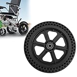 ZQHQKJ 28cm Vollgummi-Reifen Für Elektrorollstuhl Seniorenroller Mobilitätsroller Tubeless Verschleißfest Gummireifen Anti-Rutsch Profil, Schwarz, Rollstuhlreifen