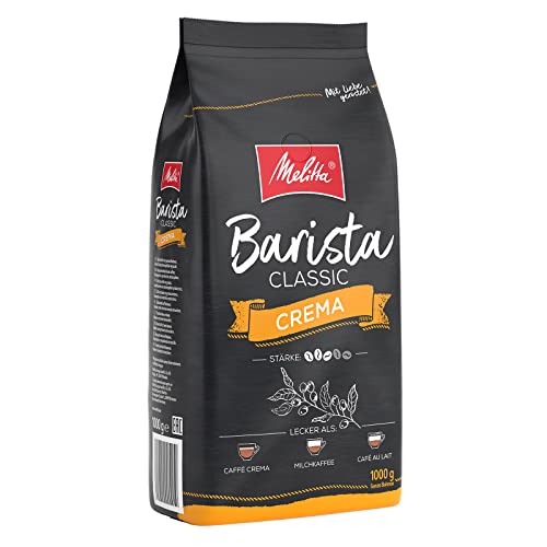 Melitta Barista Crema, Ganze Kaffeebohnen, Stärke 3, 1kg