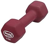 BODYCOACH Neopren-Hantel 3 kg | Kurzhantel Rutschfest & Geruchslos | Hantel für Frauen & Männer | Dumbbell für Yoga, Reha, Krafttraining | Gewicht für Zuhause & Fitnessstudio (1 Stück)