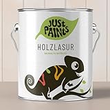 Just Paints - ECO Holzlasur für Innen & Außen | Nachhaltig natürlich - made in Germany (Kalkweiß, 5 Liter)