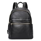 Kattee Echtleder Rucksack für Damen multifunktional Elegant Tagesrucksack weiches Leder Schultertasche für Einkaufstouren