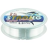 100 Meter Angelschnur, 0,5 mm Monofilament, klare Nylon-Angelschnur, starker Spannungsdraht, Angelschnur