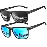 Perfectmiaoxuan Polarisierte Sonnenbrille Herren/Damen, Vintage Elegant Brillengestell Klassisch, HD-Pilotobjektive; Outdoor-Sportarten,Golf,Fahren,Angeln,Reisebrille Mode Sonnenbrille