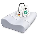 OnlyDreams - Ergonomisches Kaltschaum Nackenstützkissen | Höhenverstellbar + Härte wählbar | Kopfkissen für Rücken-, Bauch- und Seitenschläfer - Oeko-TEX Zertifiziert - (Basic - Kaltschaum)