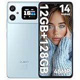 CUBOT A20 Smartphone Ohne Vertrag Android 14,6.8'' HD+ Octa-Core 90Hz Günstig Handy,12GB+128GB/1TB Erweiterbar Dual SIM 4G Simlockfreie Handy,48MP+16MP,5100mAh,1,83'' Rückbildschirm,OTG-Blau