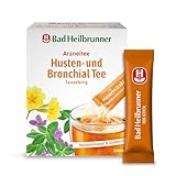 Bad Heilbrunner Husten- & Bronchial - Arzneitee im Stick - Tassenfertig - Spitzwegerich, Thymian & Bitterer Fenchel - reizlindernd bei Bronchitis, trockenem Husten & Erkältungen (8 x 10 Sticks)